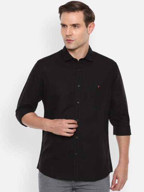 

Louis Philippe Jeans Men Black Slim Fit Solid Casual Shirt