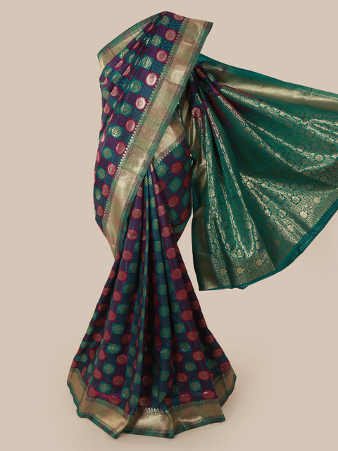 

Pothys Navy Blue & Pink Art Silk Woven Design Saree