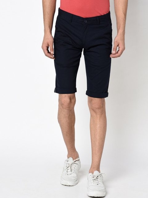 

Octave Men Navy Blue Solid Regular Fit Regular Shorts