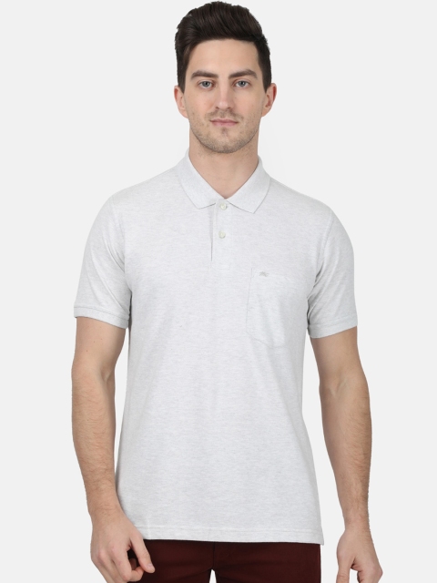 

Monte Carlo Men Grey Solid Polo Collar T-shirt