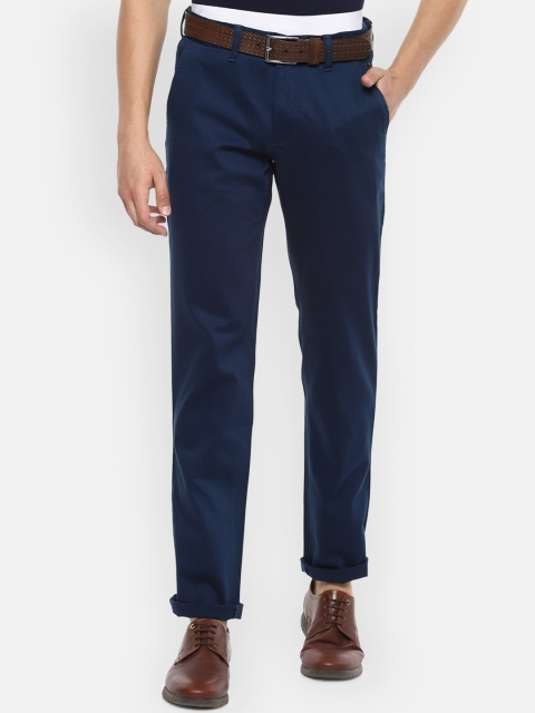 

Louis Philippe Sport Men Navy Blue Slim Fit Solid Regular Trousers