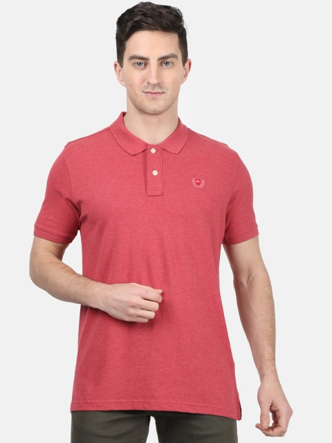 

Monte Carlo Men Red Solid Polo Collar T-shirt