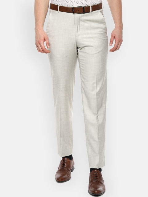

Van Heusen Men Grey Regular Fit Solid Formal Trousers