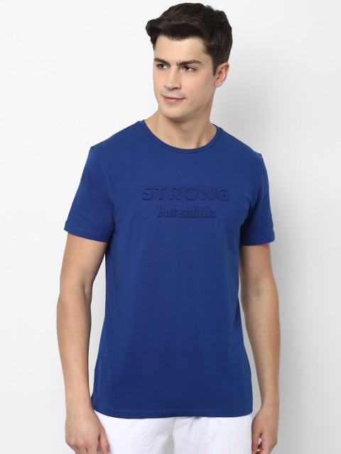 

Allen Solly Men Blue Printed Round Neck T-shirt