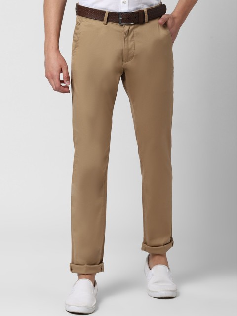 

Peter England Casuals Men Beige Slim Fit Solid Regular Trousers