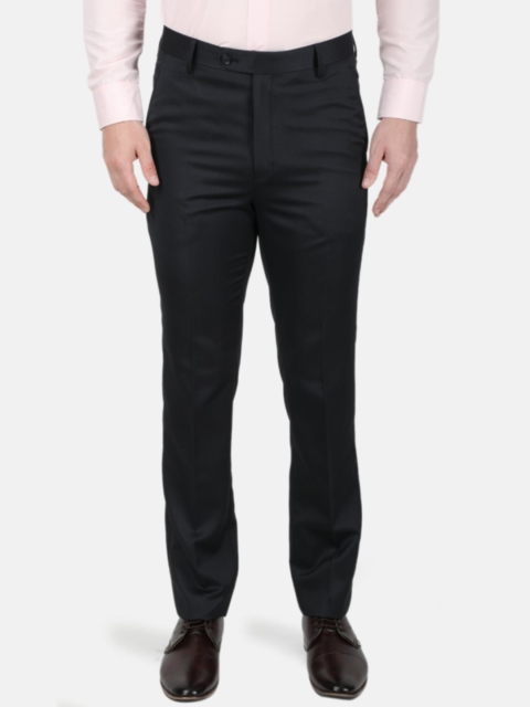 

Monte Carlo Men Black Solid Skinny Fit Formal Trousers
