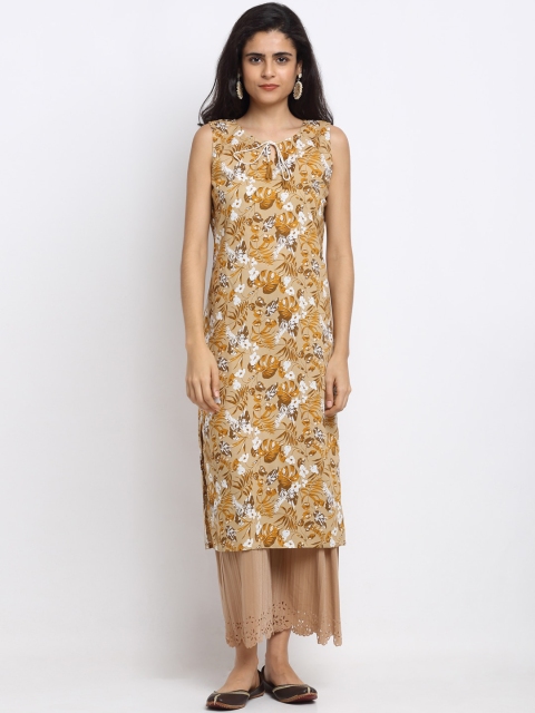 

NEUDIS Women Brown Printed Kurta with Palazzos