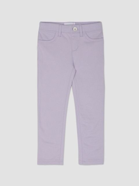 

The Childrens Place Girls Purple Glitter Jeggings