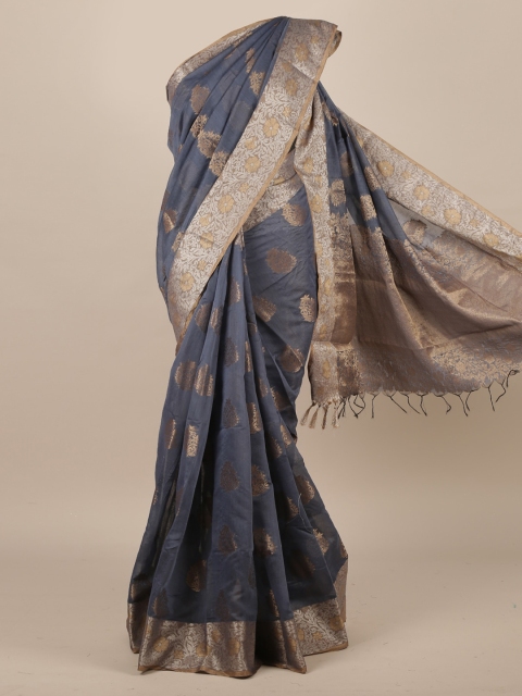 

Pothys Grey Woven Design Jute Silk Saree
