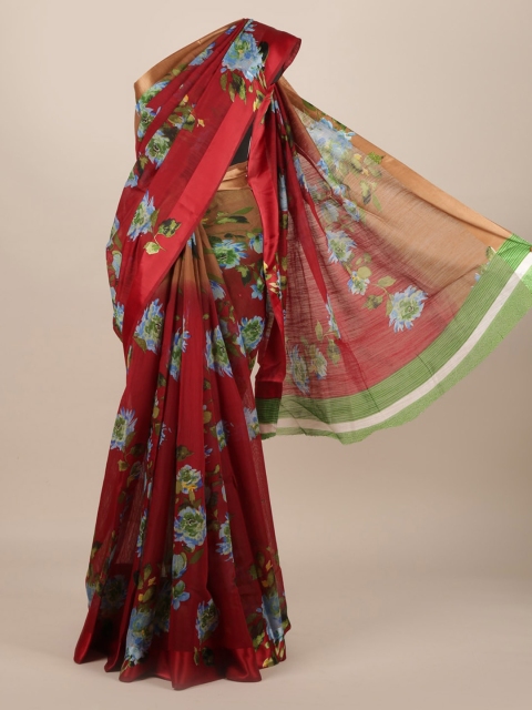 

Pothys Maroon Woven Design Jute Silk Saree