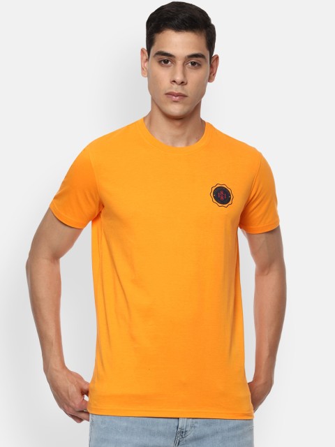 

Van Heusen Sport Men Orange Solid Pure Cotton Round Neck T-shirt