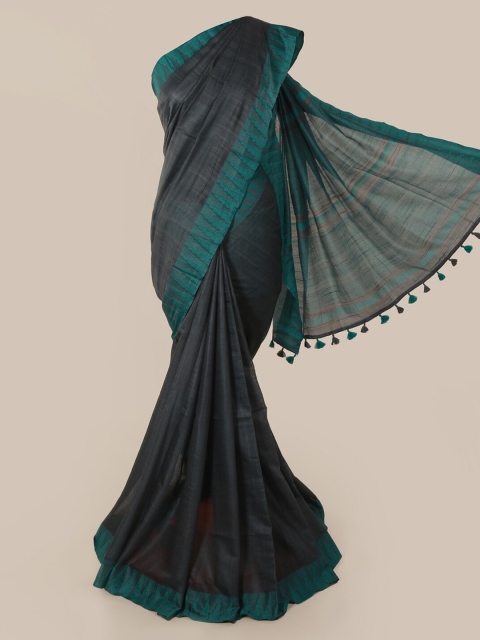 

Pothys Grey Woven Design Linen Blend Saree