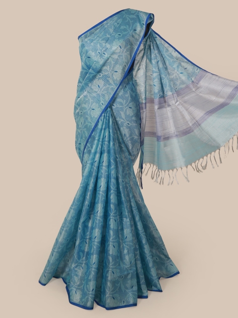 

Pothys Blue Woven Design Tissue Saree