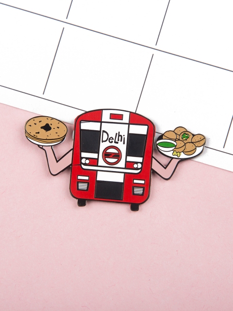 

Bigsmall Red & Black Indian City Delhi Fridge Magnet