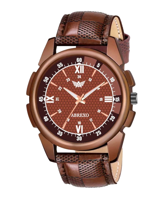 

Abrexo Men Brown Analogue Watch