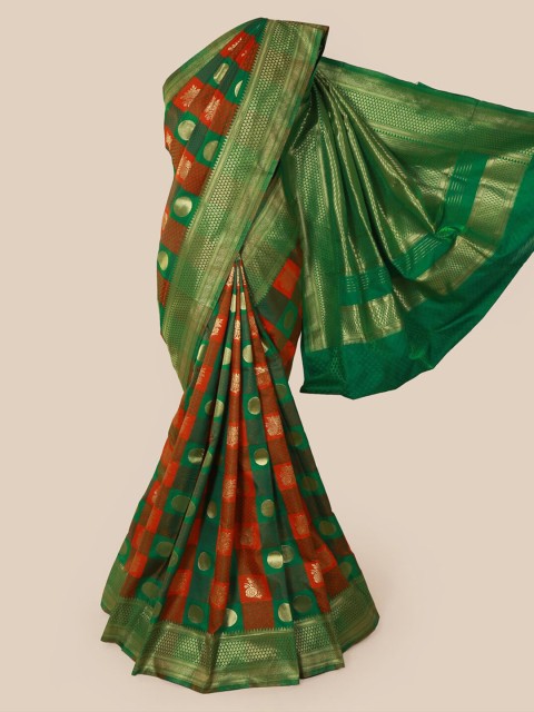 

Pothys Multicoloured Checked Art Silk Saree, Multi