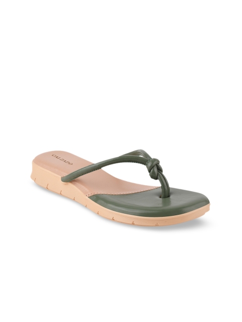 

CALZADO Women Green Solid Sandals