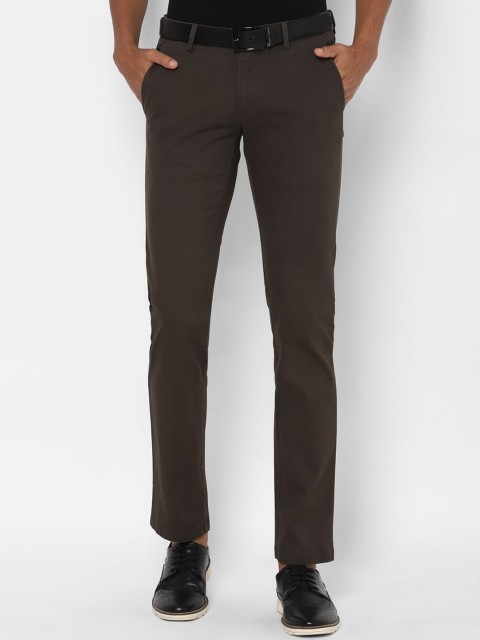 

Allen Solly Men Brown Slim Fit Solid Regular Trousers