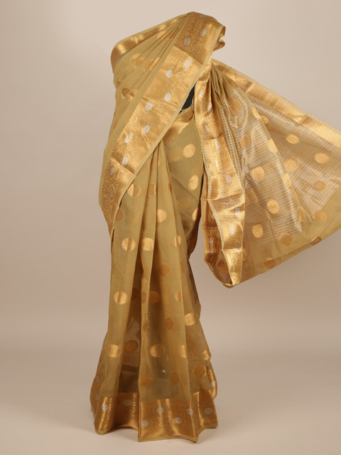 

Pothys Beige Woven Design Jute Silk Saree