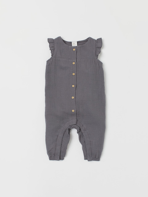 

H&M Girls Grey Organic Cotton Romper Suit