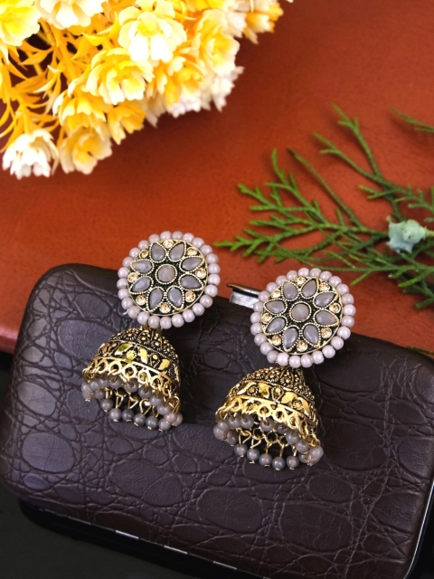 

Crunchy Fashion Grey Contemporary Jhumkas