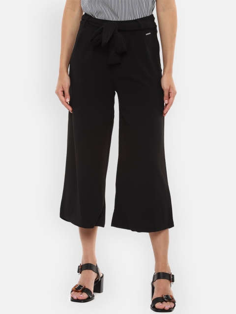 

Van Heusen Woman Black Regular Fit Solid Culottes