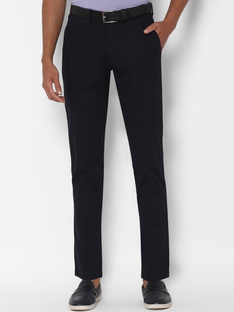 

Allen Solly Men Navy Blue Slim Fit Solid Formal Trousers