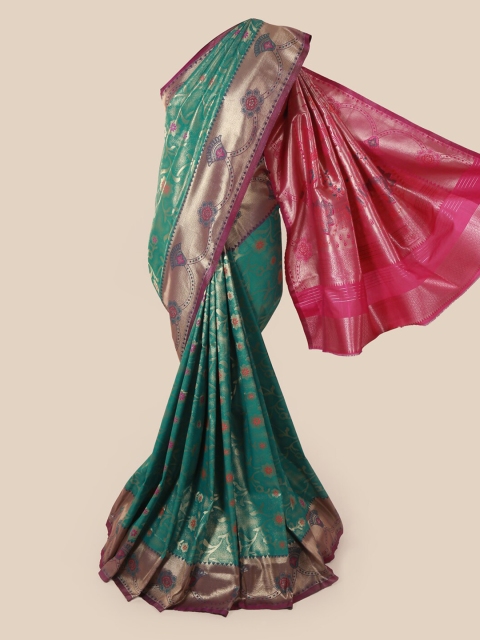 

Pothys Green & Red Art Silk Woven Design Saree