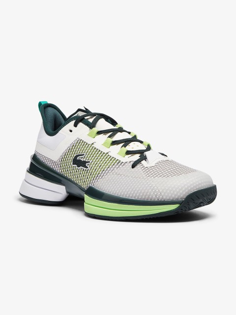 

Lacoste Men Off-White Textile Training or Gym Shoes
