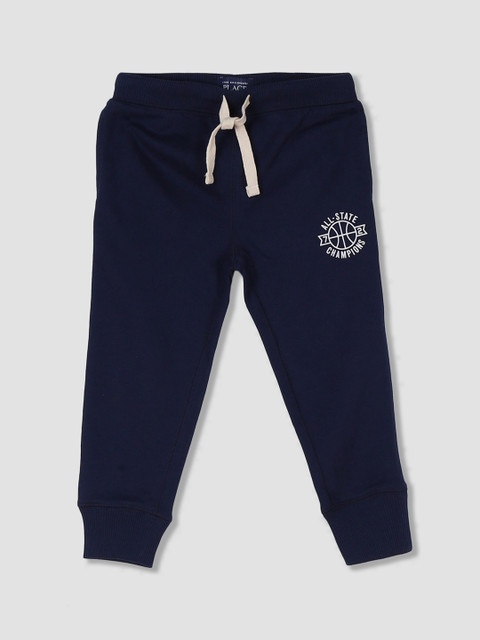 

The Childrens Place Boys Navy Blue Solid Straight-Fit Joggers
