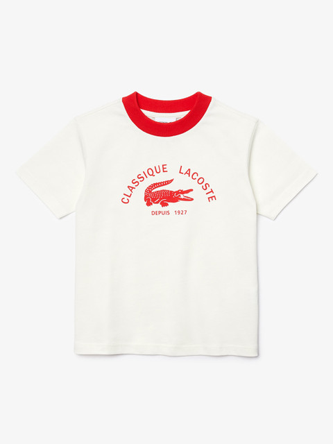 

Lacoste Girls Off-White Printed Round Neck T-shirt