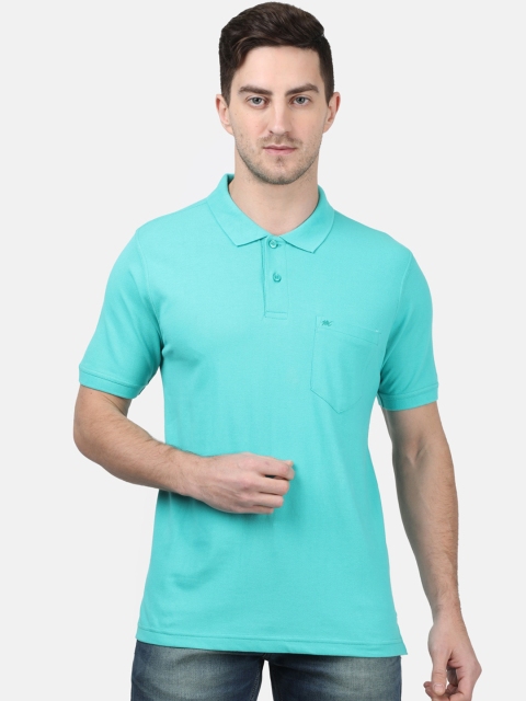 

Monte Carlo Men Green Solid Polo Collar T-shirt