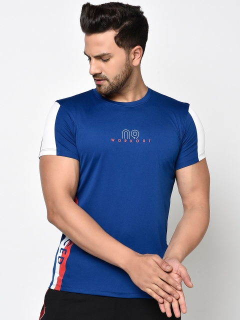 

Octave Men Blue Solid Round Neck T-shirt
