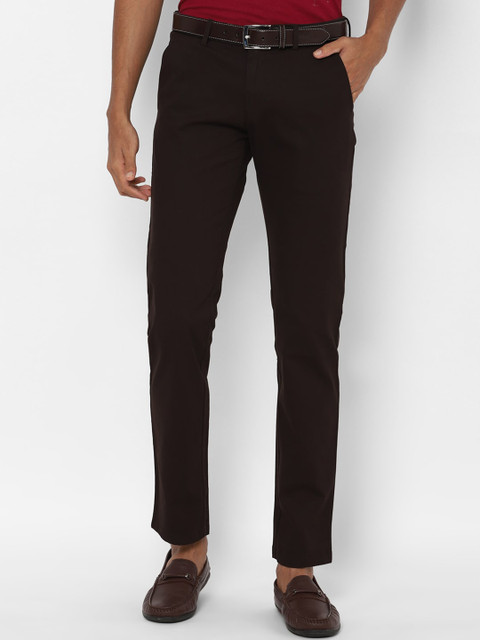 

Allen Solly Men Brown Slim Fit Regular Cotton Trousers