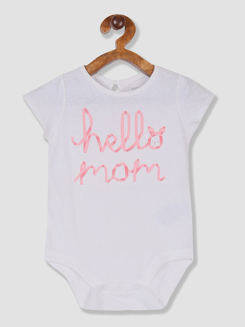 

GAP Baby White Hello Family Bodysuit