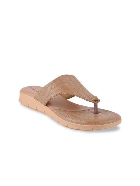 

CALZADO Women Beige Textured Sandals