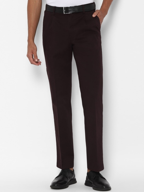 

Allen Solly Men Maroon Regular Fit Solid Regular Trousers