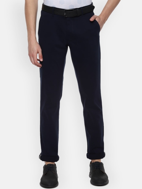 

Van Heusen Sport Men Navy Blue Slim Fit Solid Trousers
