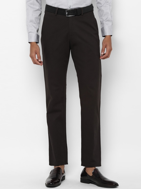 

Allen Solly Men Coffee Brown Regular Fit Solid Smart Casual Trousers