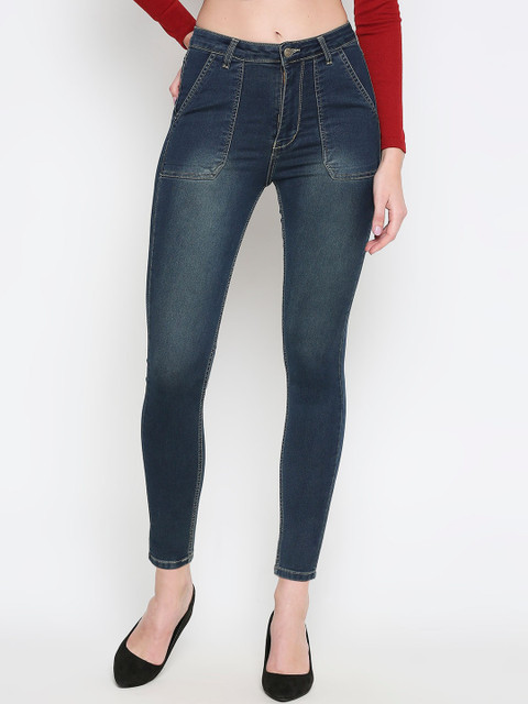 

fungus Women Blue Pure Cotton Slim Fit Jeans