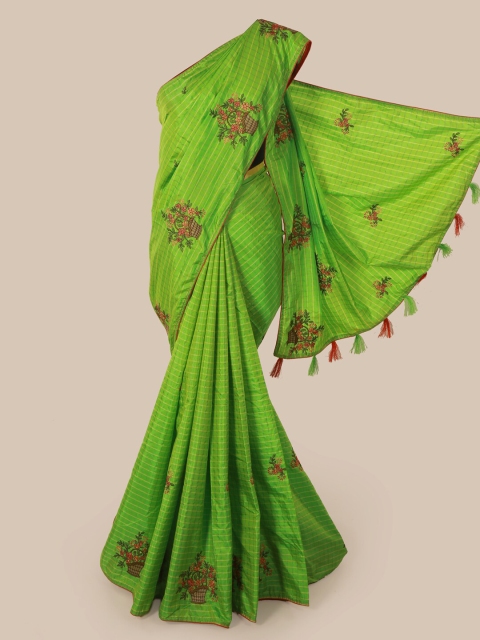 

Pothys Green Woven Design Art Silk Saree