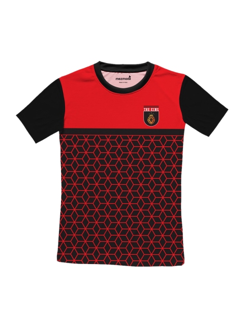 

mezmoda Boys Red Printed Round Neck T-shirt