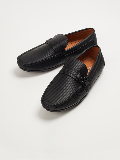 

CODE by Lifestyle Men Black Textured Formal Loafers