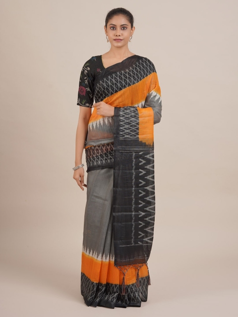 

Pothys Multicoloured Printed Jute Silk Saree, Multi