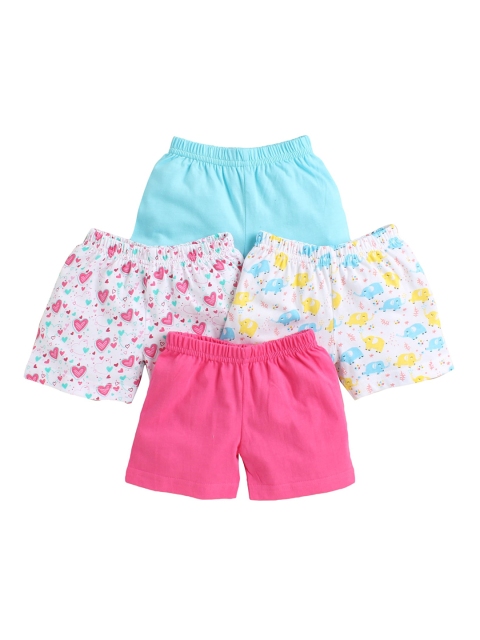 

BUMZEE Kids Pack of 4 Cotton Shorts, Multi