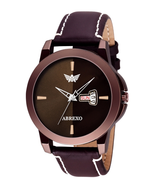 

Abrexo Men Coffee Brown Analogue Watch Abx2107