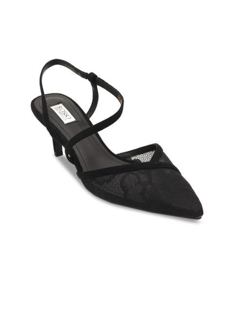 

ROSSO BRUNELLO Women Black Colourblocked Mules