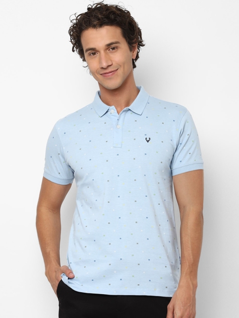 

Allen Solly Sport Men Blue Printed Polo Collar T-shirt