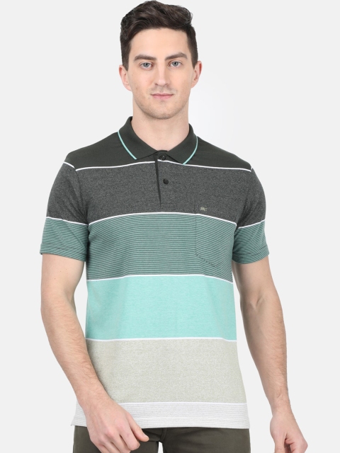 

Monte Carlo Men Green Colourblocked Polo Collar T-shirt