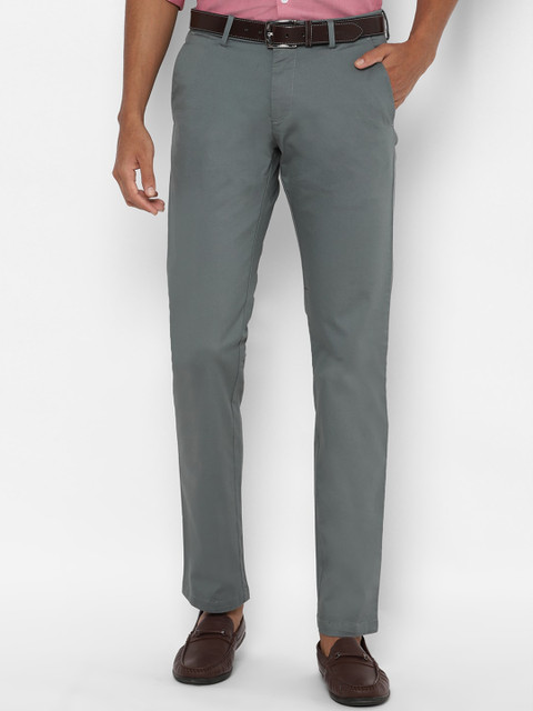 

Allen Solly Men Grey Slim Fit Solid Regular Trousers